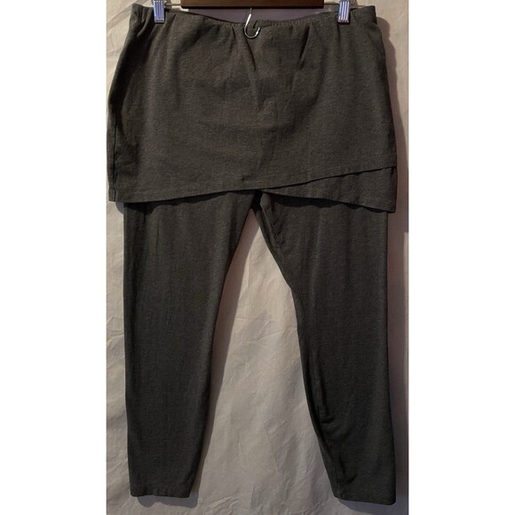 CABI M' Charcoal Gray Skirted Knit Leggings Athleisure Women's Size L - Picture 1 of 6